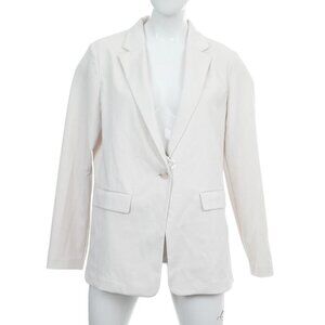 Uniqlo Women’s L UV Off White Lightweight Blazer Jersey Jacket NWT Avant Garde